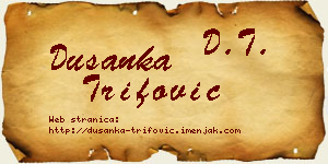 Dušanka Trifović vizit kartica